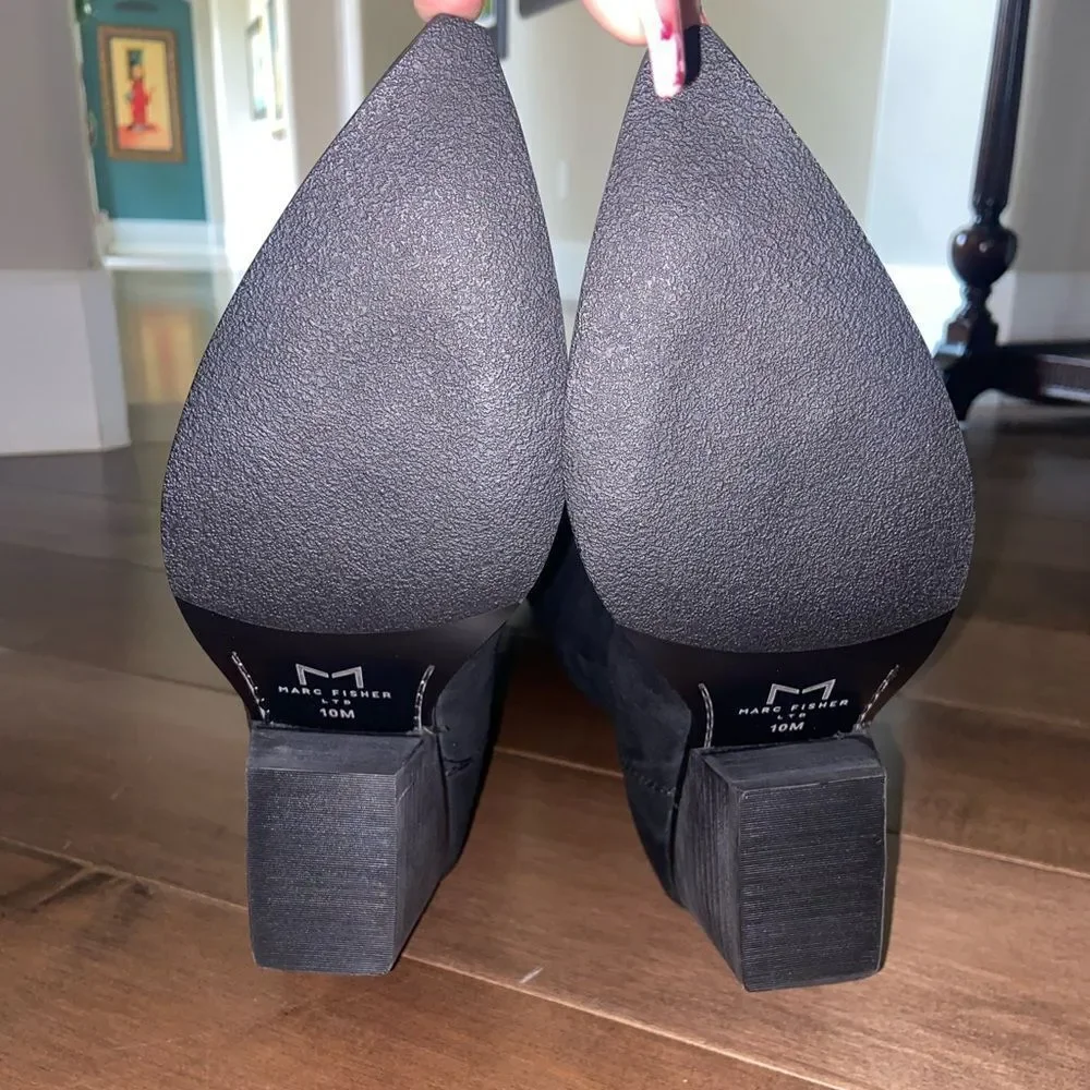 Marc Fisher CHALLI POINTY TOE BOOT Black 10